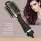 3-in-1 Hot Air Brush & Volumiser Hair Dryer Styler 1000W Ceramic Negative Ion Blowout Brush for Straightening and Curling Pink AU Plug