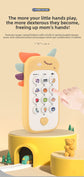 Unicorn Baby Toy Phone Music & Light Learning Mobile Teether for Toddlers Interactive English Educational Gift Yellow