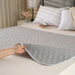 Washable Incontinence Bed Pad 100x150cm Reusable Waterproof Mattress Protector with Non-Slip Backing 4-Layer Absorbent Underpad for Elderly and Adults Smoky gray