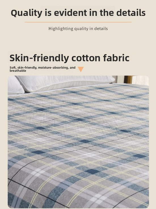 Washable Incontinence Bed Pad 180x200cm Reusable Waterproof Mattress Protector with Non-Slip Backing 4-Layer Absorbent Underpad for Elderly and Adults Medium blue