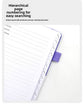 Light purple Password Log Book with Alphabetical Tabs Internet Address Organizer Small PU Leather Notebook with Owl Design Pen Holder and Inner Pocket Ideal for Home and Office