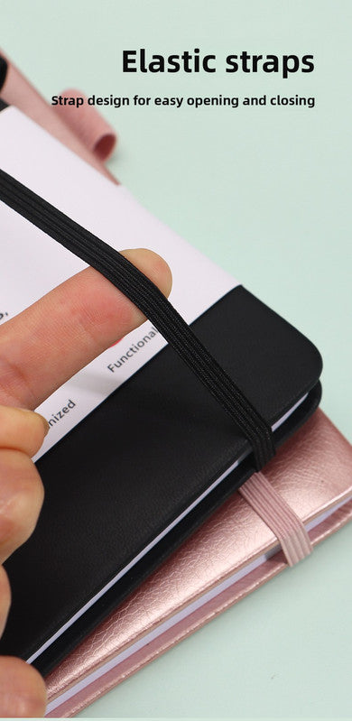 Black Address Book with Alphabetical Tabs B6 Hardcover Telephone & Contact Organizer with Pen Holder & Elastic Band for Home Office