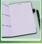 Black Password Book with Alphabetical Tabs B6 Hardcover Internet Address Logbook & Password Organizer with Pen Loop Elastic Band and Inner Pocket