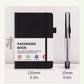 Black Password Book with Alphabetical Tabs B6 Hardcover Internet Address Logbook & Password Organizer with Pen Loop Elastic Band and Inner Pocket