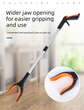 Green and Black Handle Foldable Grabber Reacher Tool - 83cm Aluminium Litter Picker with Magnetic Tip - Lightweight Mobility Aid for Garden & Home Rubbish Cleanup