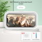 Waterproof Shower Phone Holder Wall Mount with Aromatherapy - 360° Rotating & Retractable Anti-Fog Case - Drill-Free Bathroom & Kitchen Mobile Stand - White