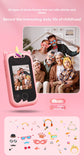 Kids Unicorn Smart Phone Toy with Dual Camera and IPS Touch Screen Educational Games MP3 Music Player 512MB Card Included Blue Silicone Case Ideal for Girls Gift
