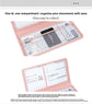 Car Registration and Insurance Holder - Premium PU Leather Vehicle Document Wallet - Slim Glove Box Organiser for Rego Papers, Logbook & ID Cards - Pink