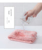 Soft Microfibre Hair Drying Towel Wrap - Super Absorbent Coral Fleece Turban with Secure Button - Quick Dry Bath Head Cap for Wet Hair & Spa - Light gray