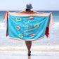 Sand Free Microfibre Beach Towel - Quick Dry Lightweight Travel Towel 70x150cm(200GSM) - 3D Sunglasses Print for Summer, Pool & Camping