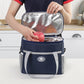 Insulated Lunch Bag Thermal Cooler Tote with Adjustable Shoulder Strap Waterproof Lining for Work School & Picnics Pink Small