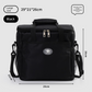 Large Insulated Cooler Bag Thermal Lunch Tote 16L Capacity with Adjustable Shoulder Strap for Picnics Camping & Work Black