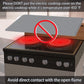 Silicone Stove Top Cover 71x50x0.3cm Heat Resistant Electric Cooktop Protector Mat for Kitchen Benchtop and Laundry Black