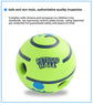 2 Pack Interactive Dog Giggle Ball Set 14cm - Green Wobble Sound Toy & White Glow in the Dark Luminous Ball - No Batteries Required for Medium to Large Dogs