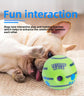 2 Pack Interactive Dog Giggle Ball Set 14cm - Green Wobble Sound Toy & White Glow in the Dark Luminous Ball - No Batteries Required for Medium to Large Dogs