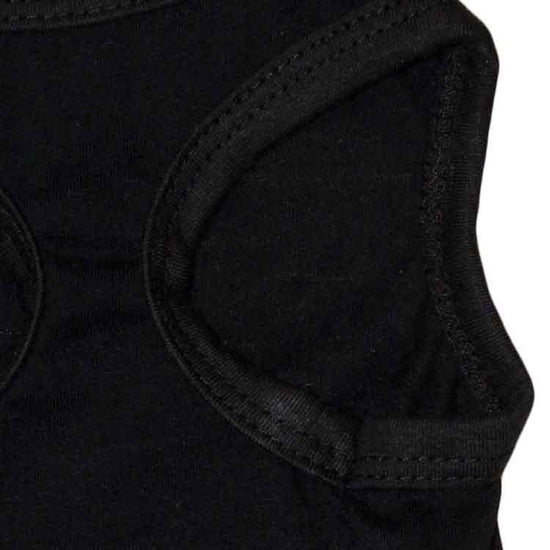 2 Pack "SECURITY" Printed Pet Vest Black - Breathable Cotton Dog T-Shirt Summer Apparel for Small to Medium Breeds & Cats - Size XL (Chest 56cm)