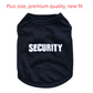 2 Pack "SECURITY" Pet Vest - Black & Yellow with Orange Trim - Breathable Cotton Dog T-Shirt for Puppies & Cats - Size S (Chest 36cm)