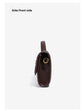 Retro Woven Baguette Handbag for Women Suede Texture PU Leather Shoulder Crossbody Bag Elegant Evening Clutch Coffee Brown