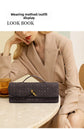 Retro Woven Baguette Handbag for Women Suede Texture PU Leather Shoulder Crossbody Bag Elegant Evening Clutch Burgundy