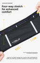 WRELS Trail Running Waist Belt - Lightweight Mesh Hydration Pack with Trekking Pole Holder - Anti-Bounce Phone Storage for Marathon & Hiking - Gray Size M (74-86cm)