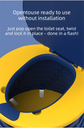 Kids Portable Travel Potty Foldable Training Toilet Seat - Blue - Compact Car & Camping Emergency Commode with Backrest - 50kg Load Capacity