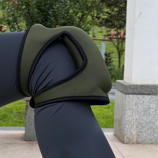 Waterproof Garden Knee Pads High Density EVA Foam Cushion for Weeding & Cleaning Adjustable Neoprene Straps Dark Black 1 Pair