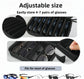 Portable 4-Slot Sunglasses Organiser Case Hard Shell EVA Storage Box Large Capacity Travel Holder with Mesh Pocket Black