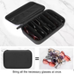 Portable 4-Slot Sunglasses Organiser Case Hard Shell EVA Storage Box Large Capacity Travel Holder with Mesh Pocket Black
