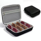 Portable 4-Slot Sunglasses Organiser Case Hard Shell EVA Storage Box Travel Holder with Mesh Pocket 22cm Black