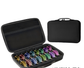 Portable 8-Slot Sunglasses Organiser Case Hard Shell EVA Storage Box Large Capacity Display Holder with Handle Black