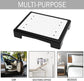 Portable Outdoor Half Step Stool Non-Slip Mobility Aid Large Platform 50x40cm for Elderly Home Car & Bath Use Black Base with White Top Mat