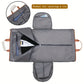 Convertible Travel Garment Bag Large Duffel Suit Carrier with Shoe Compartment & Hidden Backpack Straps Waterproof  Beige White