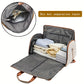 Convertible Travel Garment Bag Large Duffel Suit Carrier with Shoe Compartment & Hidden Backpack Straps Waterproof  Black