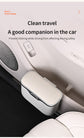 Car Trash Can Hanging Rubbish Bin with Lid Waterproof Leather Vehicle Organiser Storage Box for Door Seat Back Console Beige