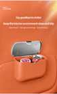 Car Trash Can Hanging Rubbish Bin with Lid Waterproof Leather Vehicle Organiser Storage Box for Door Seat Back Console Pink