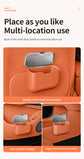 Car Trash Can Hanging Rubbish Bin with Lid Waterproof Leather Vehicle Organiser Storage Box for Door Seat Back Console Pink