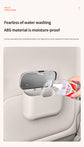 Car Trash Can Hanging Rubbish Bin with Lid Waterproof Leather Vehicle Organiser Storage Box for Door Seat Back Console Pink
