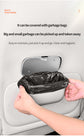 Car Trash Can Hanging Rubbish Bin with Lid Waterproof Leather Vehicle Organiser Storage Box for Door Seat Back Console Pink