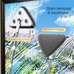 Adjustable Triangle Cleaning Mop 119cm Long Handle Window Squeegee Wall Washer Rotatable Head for Ceilings High Corners Wet Dry Use with 4 Microfibre Pads