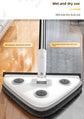 Adjustable Triangle Cleaning Mop 119cm Long Handle Window Squeegee Wall Washer Rotatable Head for Ceilings High Corners Wet Dry Use with 4 Microfibre Pads