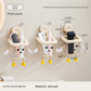 3 PCS Cute Suction Cup Bathroom Organizer Wall Mounted Toothbrush Holder No Drill Storage Caddy with Drainage Holes for Electric Toothbrush Razor Cream White