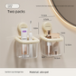 2 PCS Suction Cup Bathroom Organizer Wall Mounted Toothbrush Holder No Drill Storage Caddy with Drainage for Electric Toothbrush Razor Toothpaste Cream White
