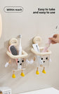3 PCS Suction Cup Bathroom Organizer Wall Mounted Toothbrush Holder No Drill Storage Caddy with Drainage for Electric Toothbrush Razor Toothpaste Cream White