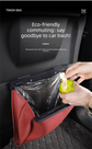 Car Trash Bag Hanging Leather Garbage Bin with Magnetic Closure Waterproof Vehicle Back Seat Organiser Leakproof Waste Storage Pocket Orange