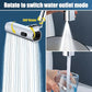 Waterfall Kitchen Tap Extender 360 Swivel Faucet Aerator Attachment 3 Spray Modes High Pressure Splash Proof Sink Nozzle with Universal Adapters Chrome Finish