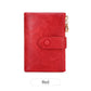 Ladies Compact Wallet Soft Vegan Leather Tri-Fold Purse Double Zipper Coin Pocket with Removable Card Holder High Capacity Multi Slots Red