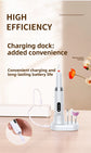 Electric Nail Drill Kit Cordless Portable E-File with Charging Base & LED Display White Gift Set Includes 30 Sanding Bands Nail File Pouch for Gel Acrylic Removal