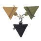 3 PCS Tactical Triangle Coin Purse Pouch Mini EDC Wallet with Carabiner Hook Heavy Duty Canvas Key Holder Case for Outdoor Camping Hiking Travel Black Khaki Green