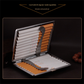 Genuine Leather Cigarette Case Holder 20 Stick Capacity Retro Vintage Style Stainless Steel Frame Pocket Box Mens Gift Dark Green