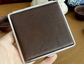 Genuine Leather Cigarette Case Deep Coffee Oil Wax Pebbled Grain 20 Stick Capacity Retro Vintage Style Metal Frame Hard Shell Box Mens Gift